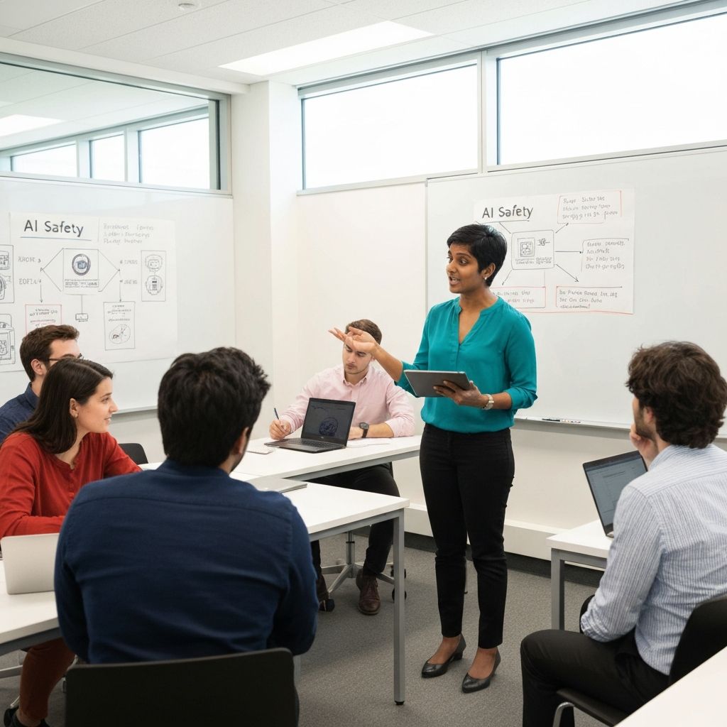 Students in an AI safety workshop